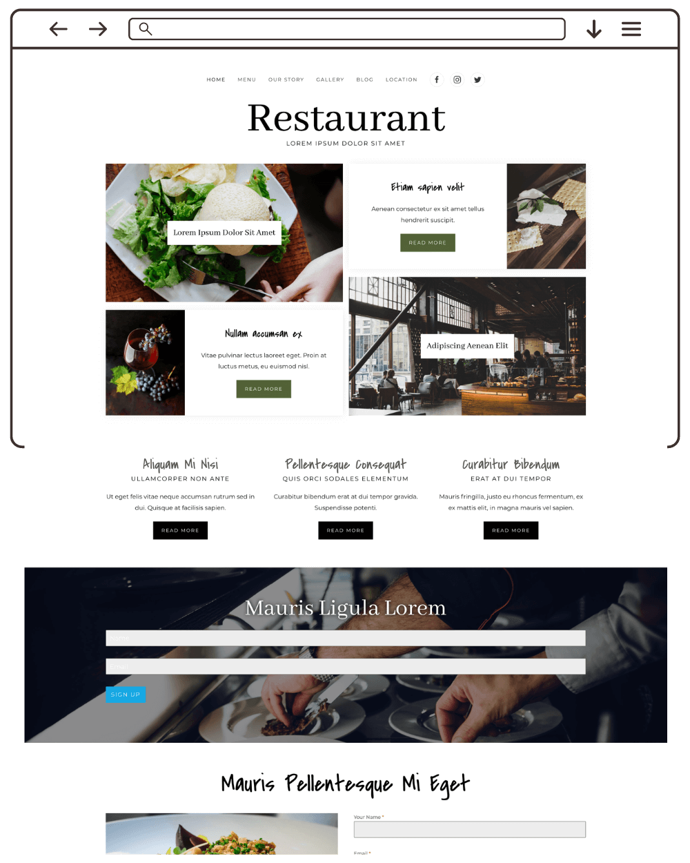 restaurant WordPress template